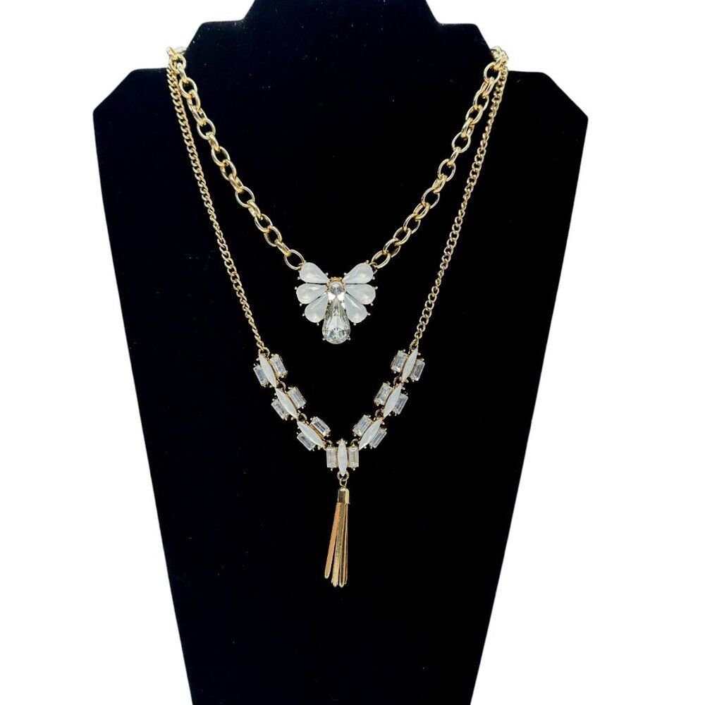 Double Strand Rhinestone Necklace